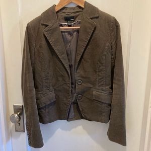 Grey corduroy cropped blazer